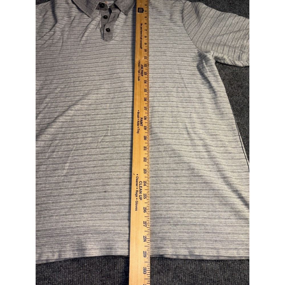 Tommy Bahama Polo‎ Shirt Mens XL Gray Striped Super Soft Slit Collared Popover - Picture 4 of 5